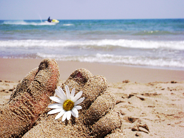 Vacance d 't relaxation sur la plage
. - Фото, изображение