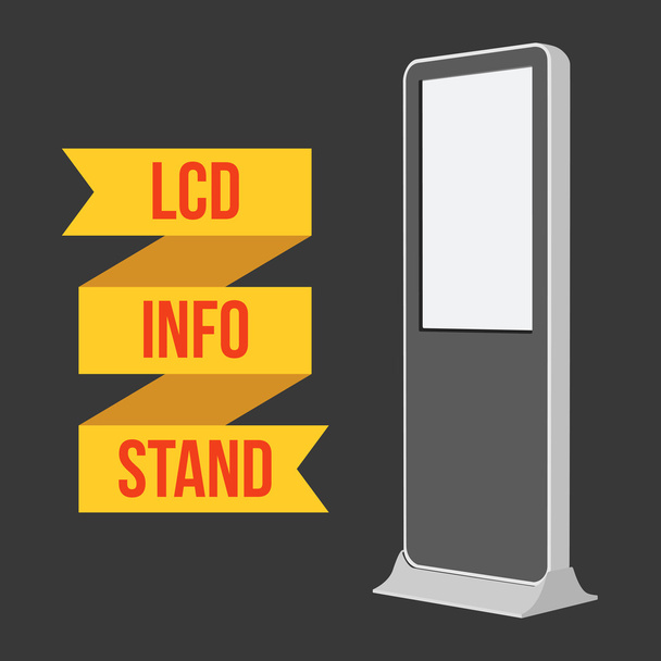 Trade show booth LCD TV Info stand.  - Vector, Image