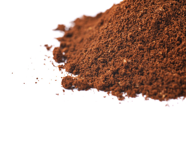 Pile of the ground coffee flakes isolated - Photo, Image