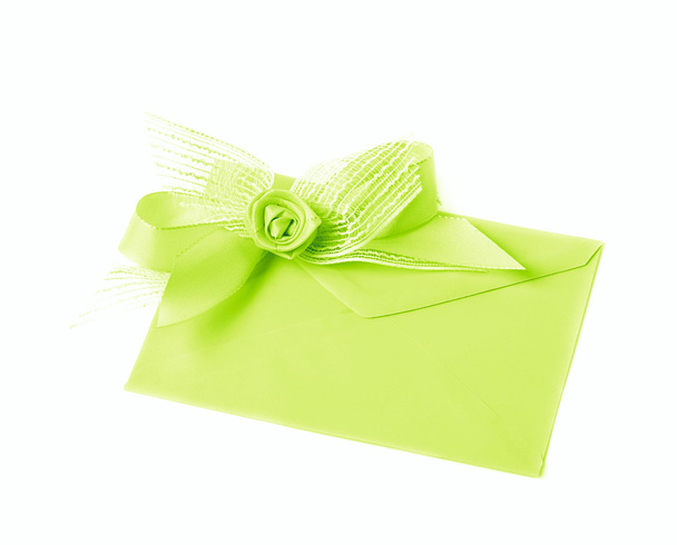 Paper envelope decorated with the bow - Foto, Bild