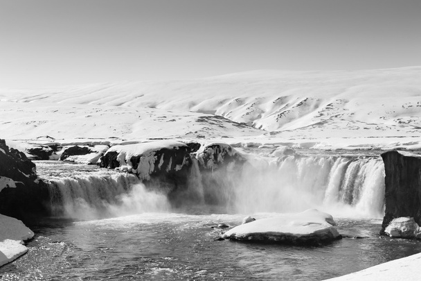 Winter Wasserfall Island natürliche Landschaft - Foto, Bild