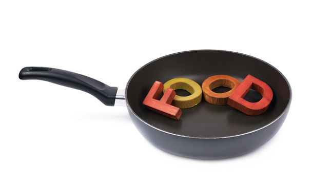 Word in a cooking pan isolated - 写真・画像
