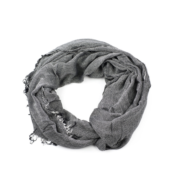 Gray infinity loops scarf isolated - Фото, изображение