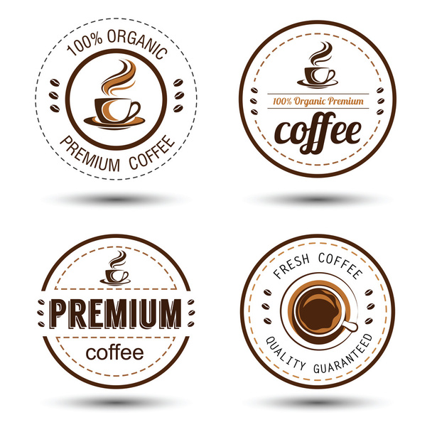 coffee label vector - Vettoriali, immagini