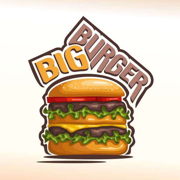 Vektorové logo velký burger - Vektor, obrázek