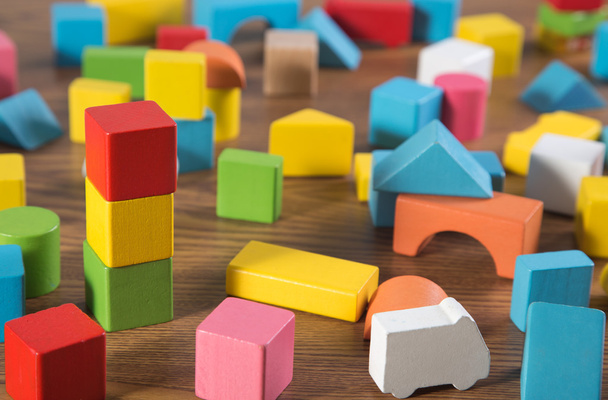 Sorted wooden toy Block - Photo, Image