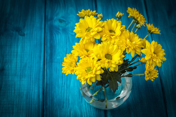Yellow chrysanthemum flowers - Foto, afbeelding