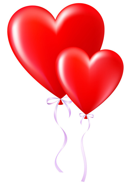 balloons in the shape of a heart - Vektori, kuva