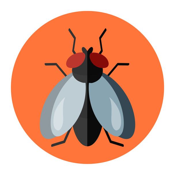 színes rovarok lapos ikon - Vektor, kép