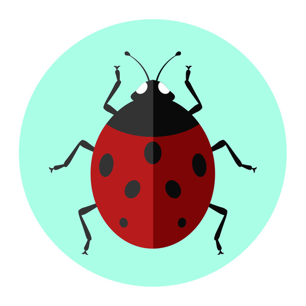 színes rovarok lapos ikon - Vektor, kép
