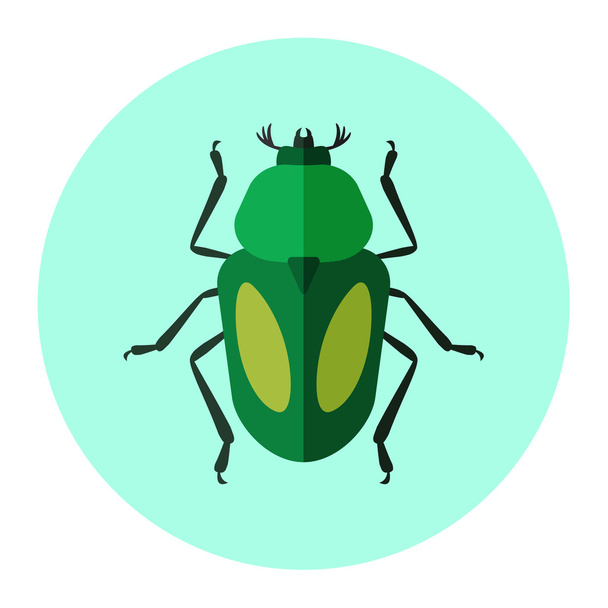 Barevná hmyz plochých ikona - Vektor, obrázek