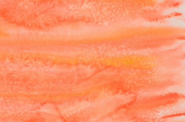 orange watercolor painted background texture - Photo, Image