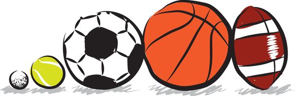 palline sportive illustrazione (2
) - Vettoriali, immagini