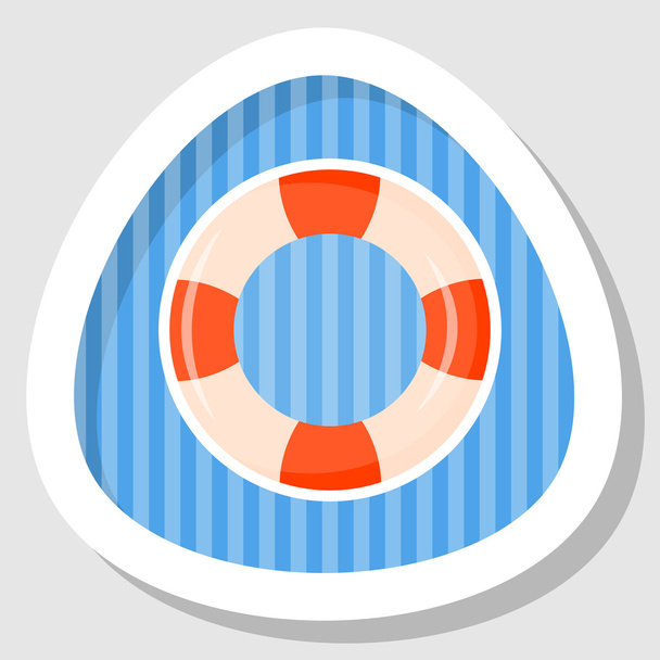 救命浮環のカラフルなアイコン - ベクター画像