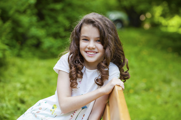 Portrait of a beautiful young little girl  - Fotó, kép