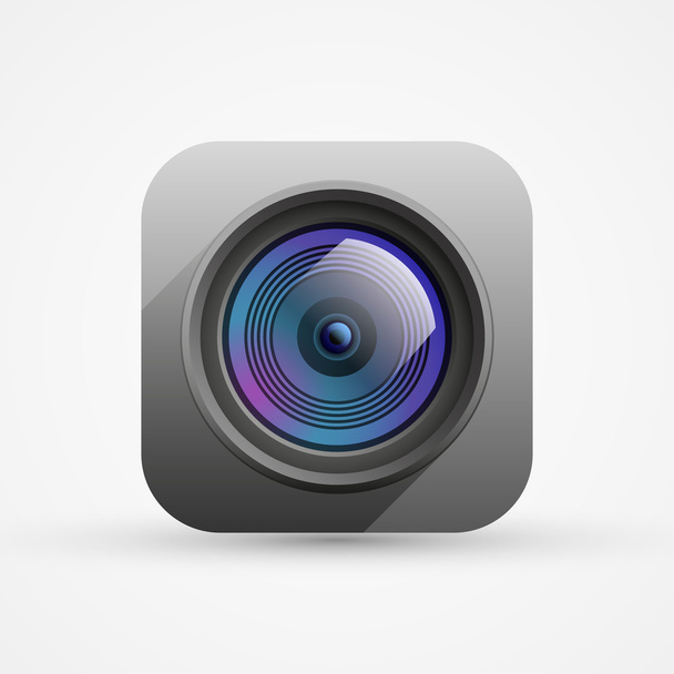 Camera objective, app icon - Вектор,изображение