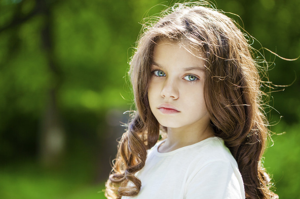 Portrait of a beautiful young little girl  - Фото, изображение