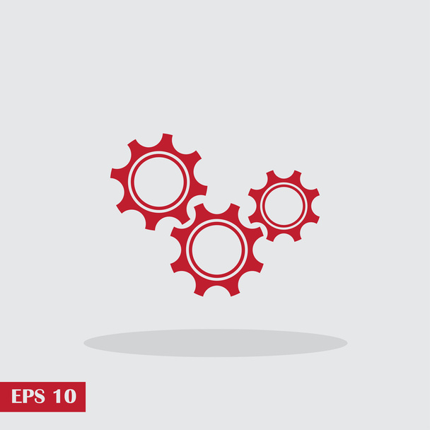 Gears vector icon. Flat design style - Vector, Image