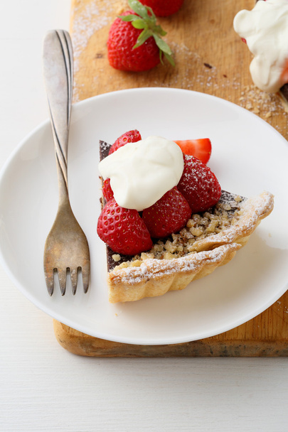  strawberries and chocolate tart - Photo, Image