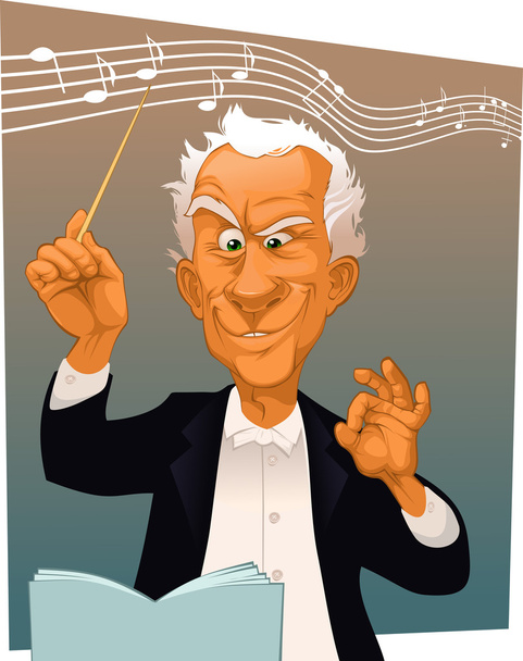 the conductor of orchestra - Vector, Image