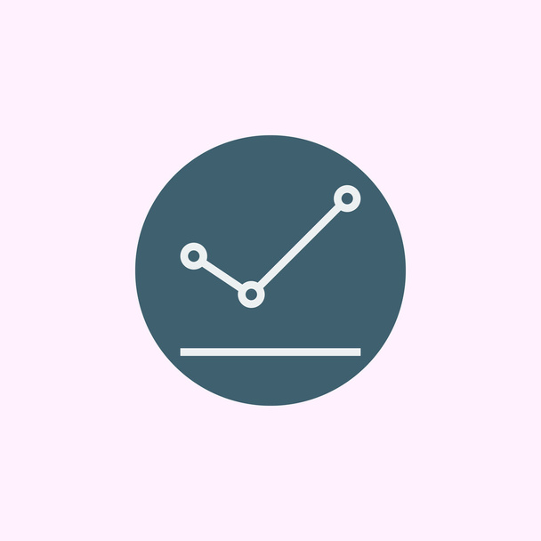 Illustrazione vettoriale del punto di statistica e icona del grafico a linee. Icona Web di qualità Premium
. - Vettoriali, immagini