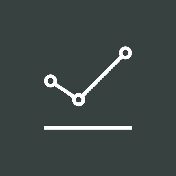 統計点と線グラフアイコンのベクトル図。プレミアム品質のウェブアイコン. - ベクター画像