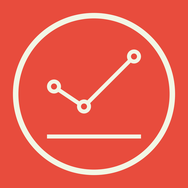 Vector Illustration Of Statistics Point And Line Chart Icon. Premium Quality Web Icon. - Vector, Image