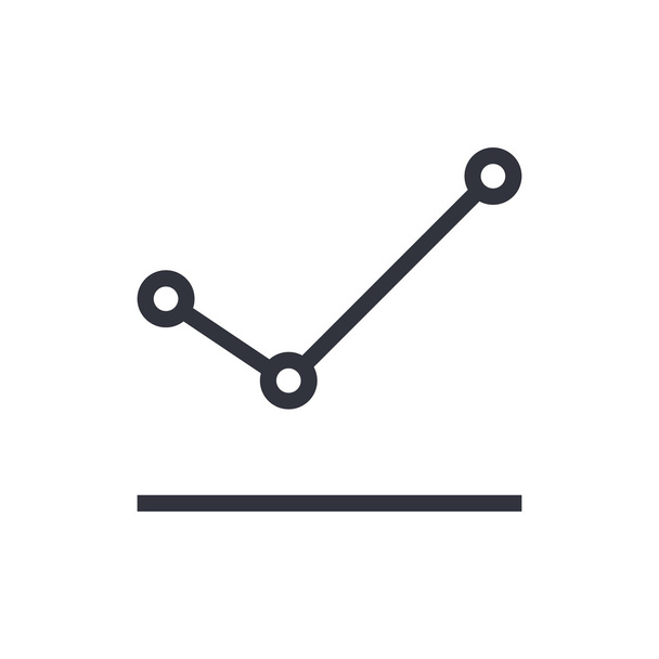 Vektorová ilustrace statistického bodu a spojnicového grafu Webová ikona Premium kvalita. - Vektor, obrázek