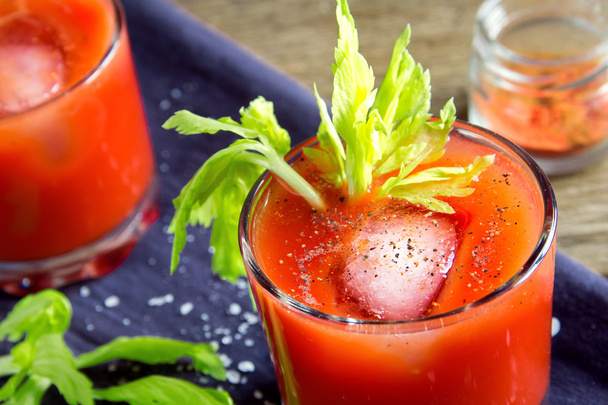 Tomato juice with celery - Foto, Imagen