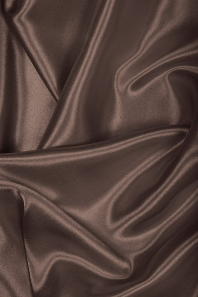 Smooth elegant brown silk or satin as background. In Sepia toned - Φωτογραφία, εικόνα