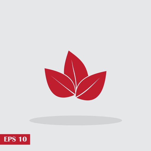 Leaf vector icon. Flat design style. - Vector, Image