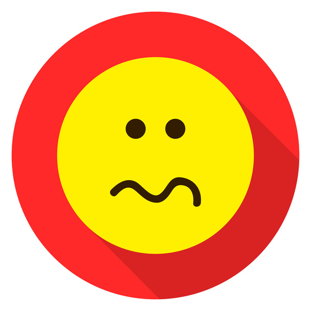 Emoticon wütendes Gesicht. Wütende Emojis. isolierte Vektorillustration auf weißem Hintergrund. Emoji-Longshadow-Symbol. - Vektor, Bild
