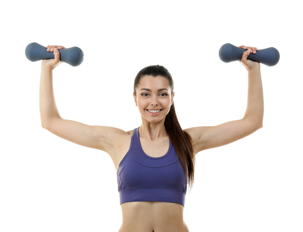 Fitness woman with dumbbells - Foto, immagini