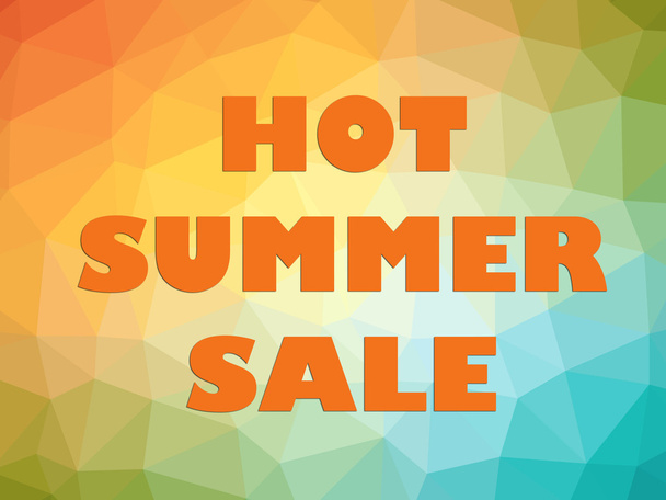 Καυτό καλοκαίρι εποχιακά πώληση banner πορτοκαλί γράμματα σε φόντο ουράνιο τόξο - Φωτογραφία, εικόνα