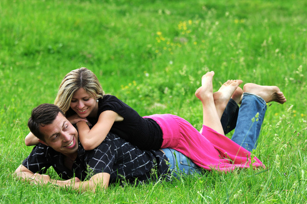 A young couple in love outdoors - Foto, Bild