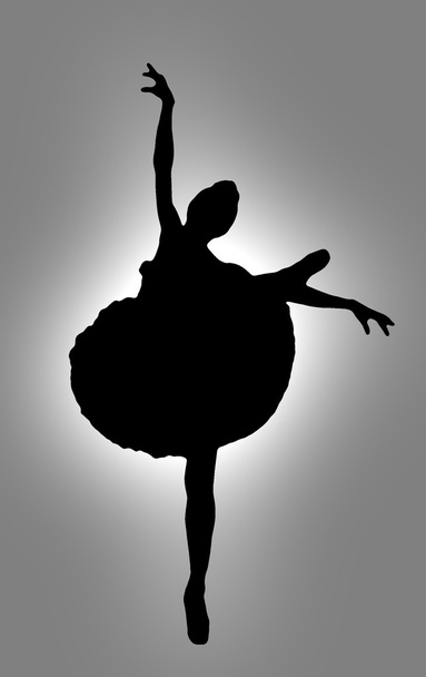 pretty ballerina silhouette - Foto, Imagem