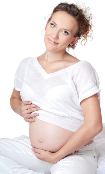 Young pregnant woman - 写真・画像