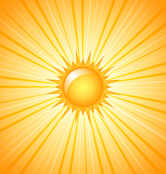 Big shining sun - Вектор,изображение