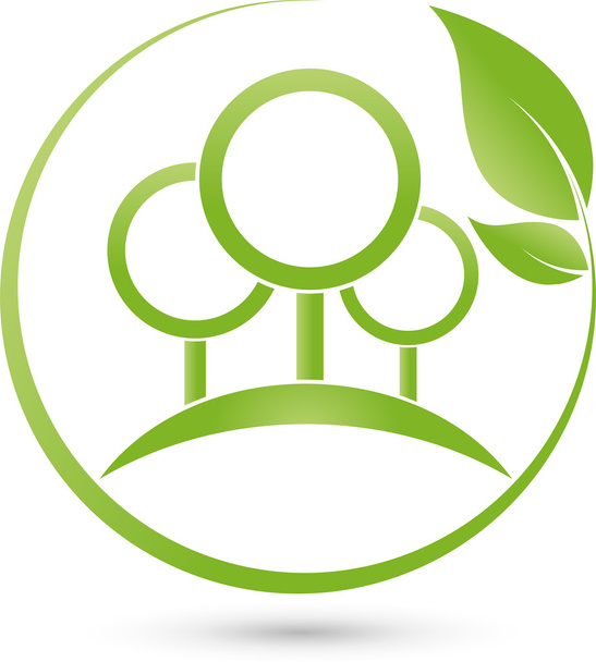 Baum, Umwelt λογότυπο, Pflanze, - Διάνυσμα, εικόνα