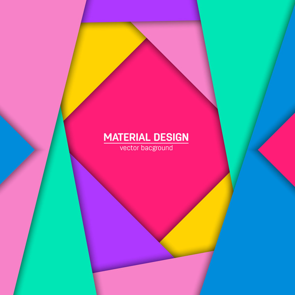 Vector material design background. Abstract creative concept layout template. For web and mobile app, paper art illustration design. style blank, poster, booklet. Motion wallpaper element. Flat ui. - Vetor, Imagem