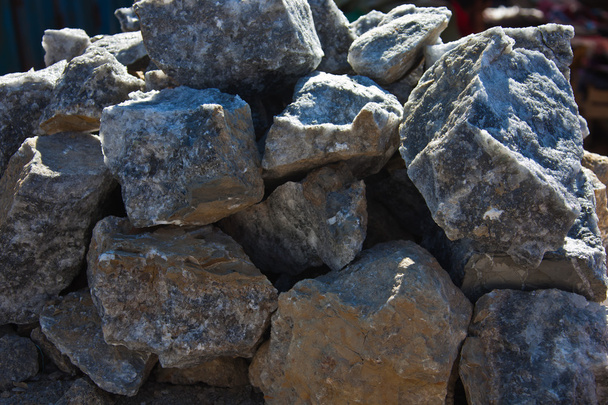 Large stones natural salt in the market - Photo, Image