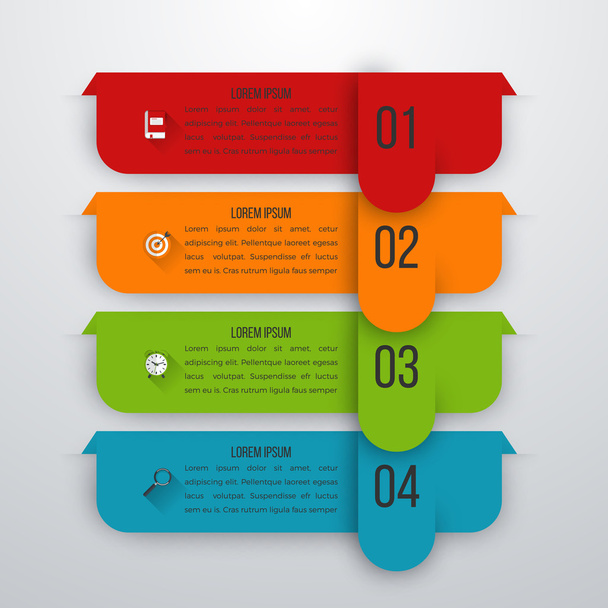 Vector illustration infographics four options - Vector, Image