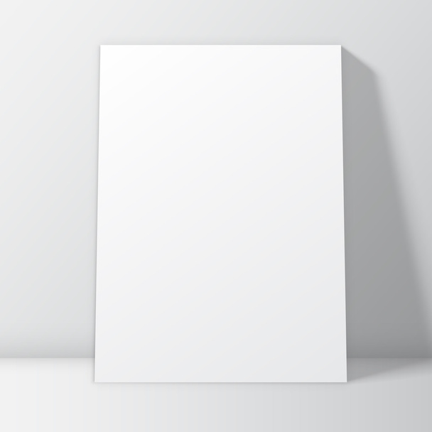 Blank White Poster Template - Вектор,изображение