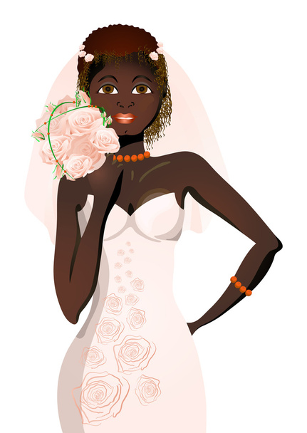 Vector illustration of beautiful bride - Vektor, Bild