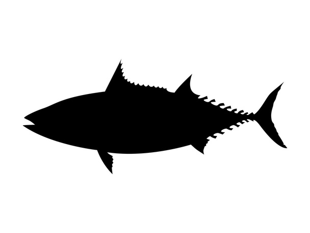 Bonito-Thunfisch-Silhouette - Vektor, Bild