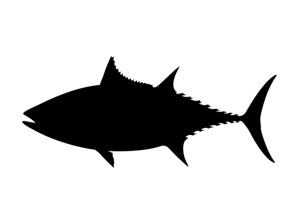 Albacor-Thunfisch-Silhouette - Vektor, Bild