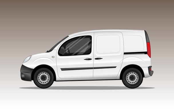 White commercial vehicle - Vector, Image