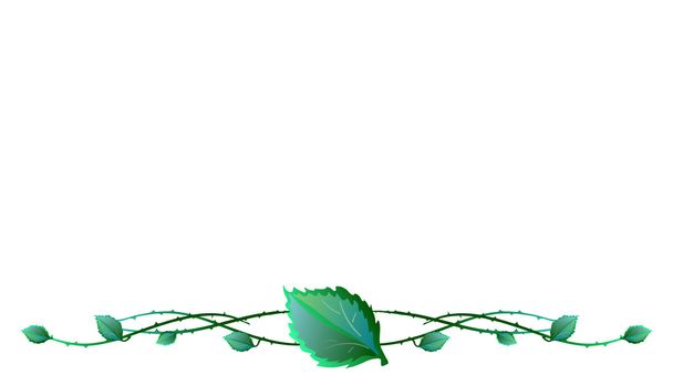 Leaves with barbed wire - Vector, Image