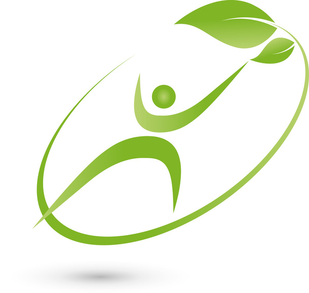 Mensch, Person in Bewegung, Logo, Fitness - Vector, imagen