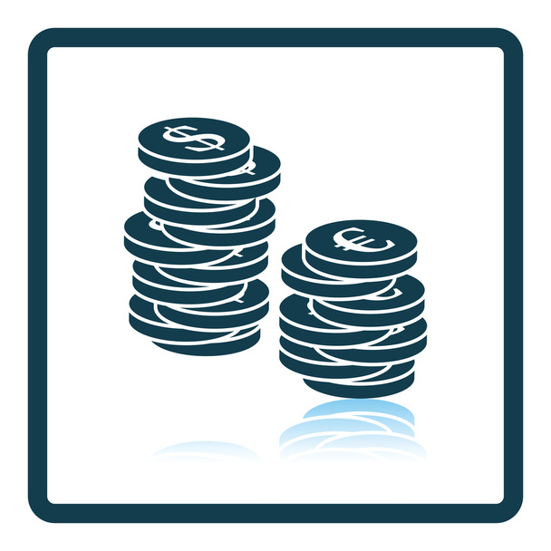 Ícone de pilha de moedas
 - Vetor, Imagem